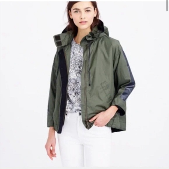 J. Crew Jackets & Blazers - J.CREW Women’s Dark Green Rain Coat
